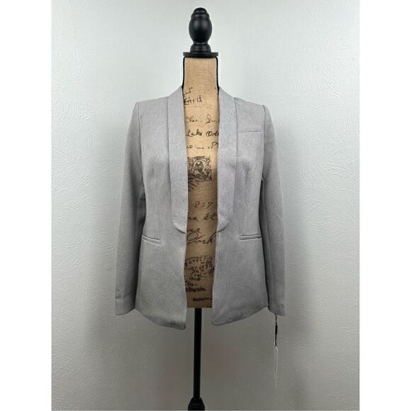 Calvin Klein Women’s Gray Petite Parker Open-Front Blazer Size 4P - Picture 1 of 11